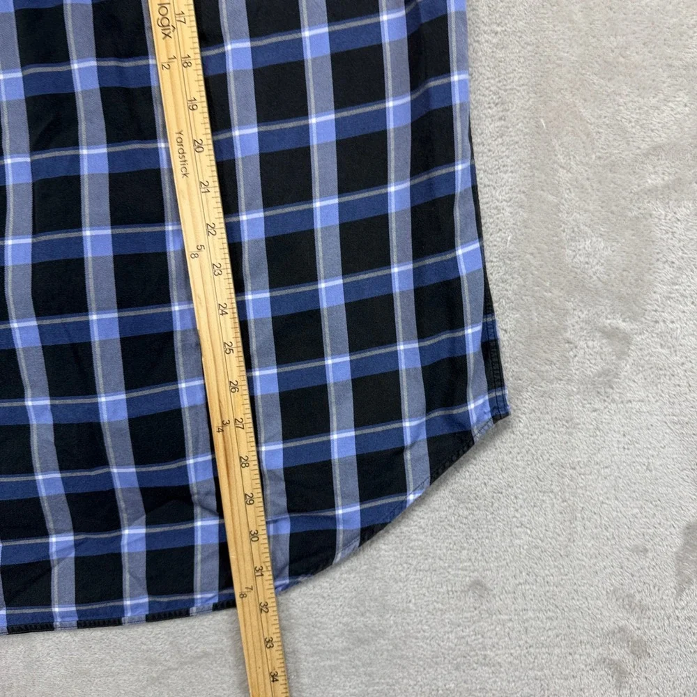 VTG Ralph Lauren Golf Shirt Men Mediium Plaid Tilden Fit Casual Button Up Preppy - Picture 9 of 11